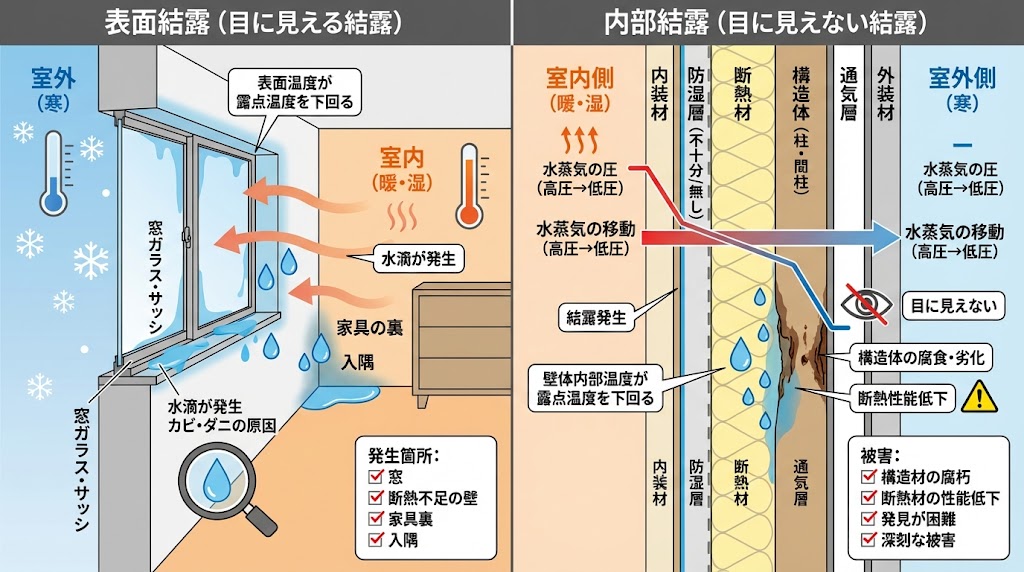 02-表面結露と内部結露の違い