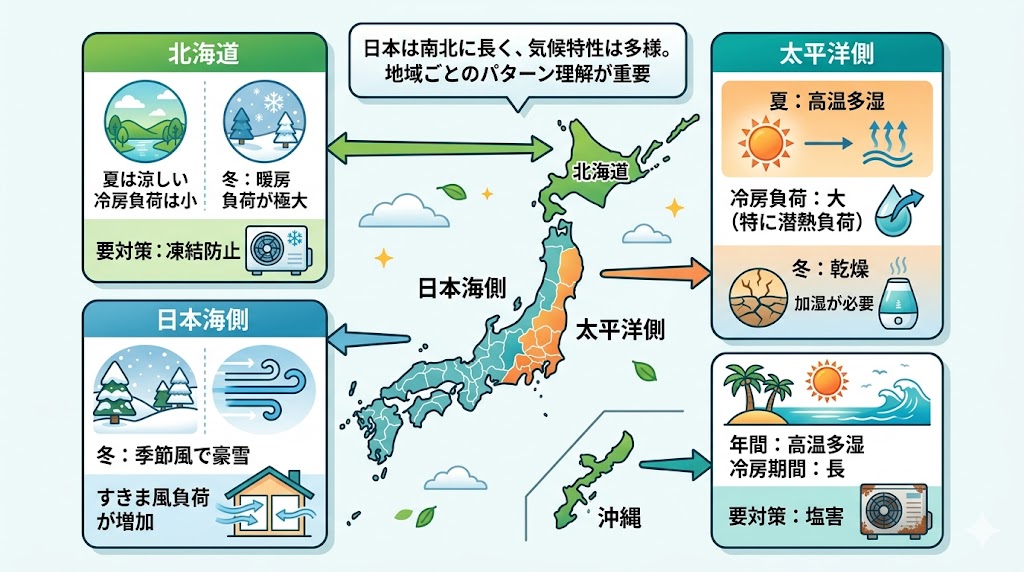 07-地域ごとの気候特性と空調設計への影響